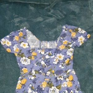 A blue floral summer dress
